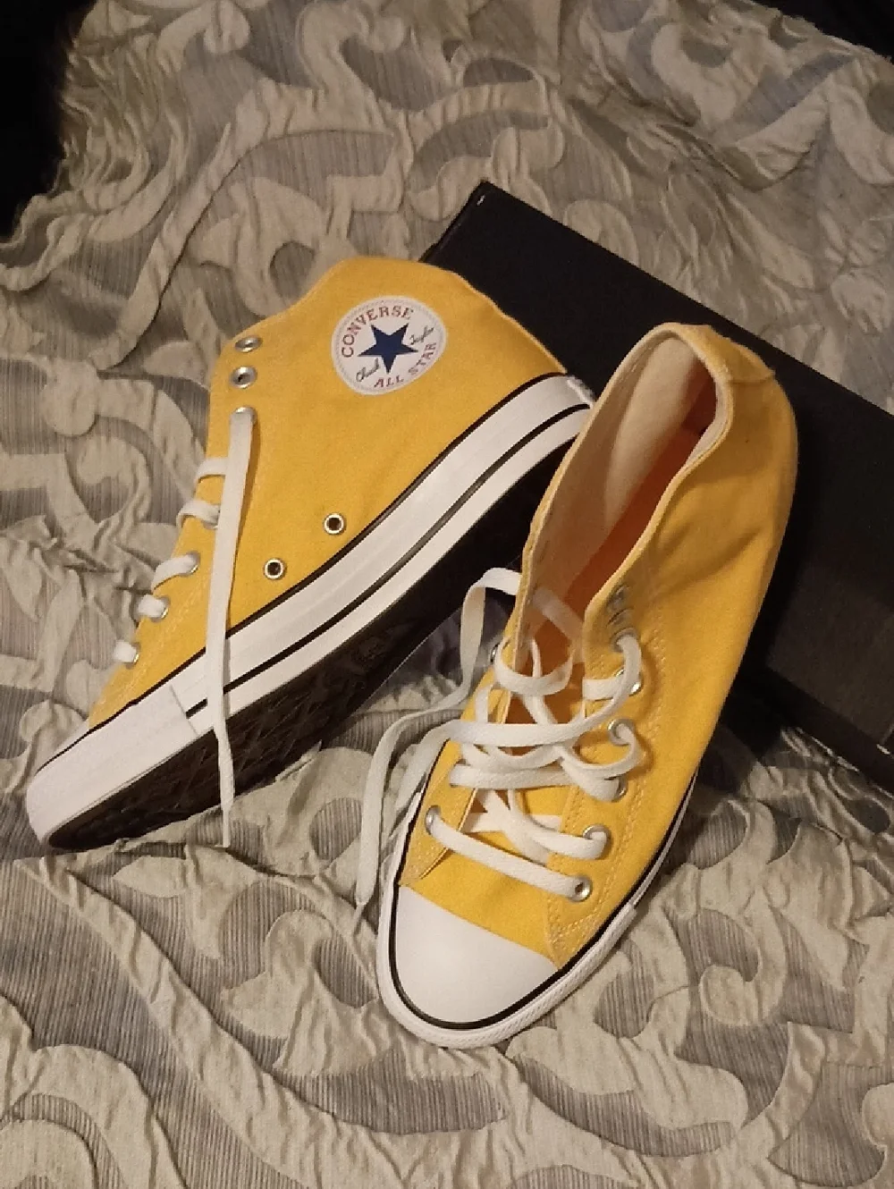 Converse Yellow High Top Women's Sneakers - Picture 2 of 4
